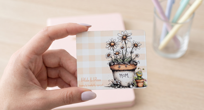 Floral Mom Magnet | Petals and Plans Collection Magnet Set | Daisy Gingham Fridge Magnet Gift