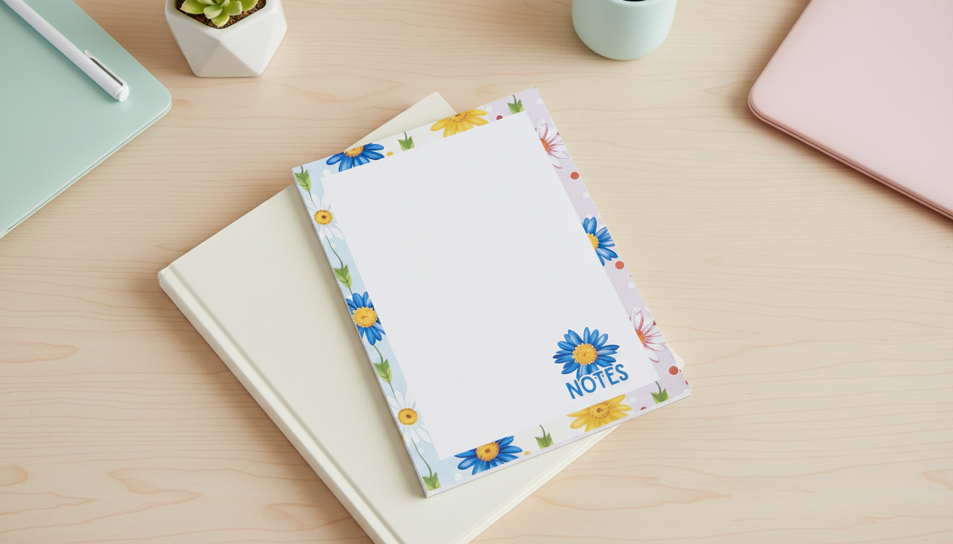 Daisy Daydreams 5x7 Blank Notepad | Floral Writing Pad | Spring Stationery