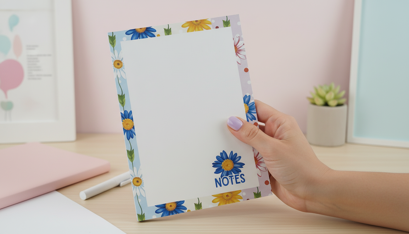 Daisy Daydreams 5x7 Blank Notepad | Floral Writing Pad | Spring Stationery