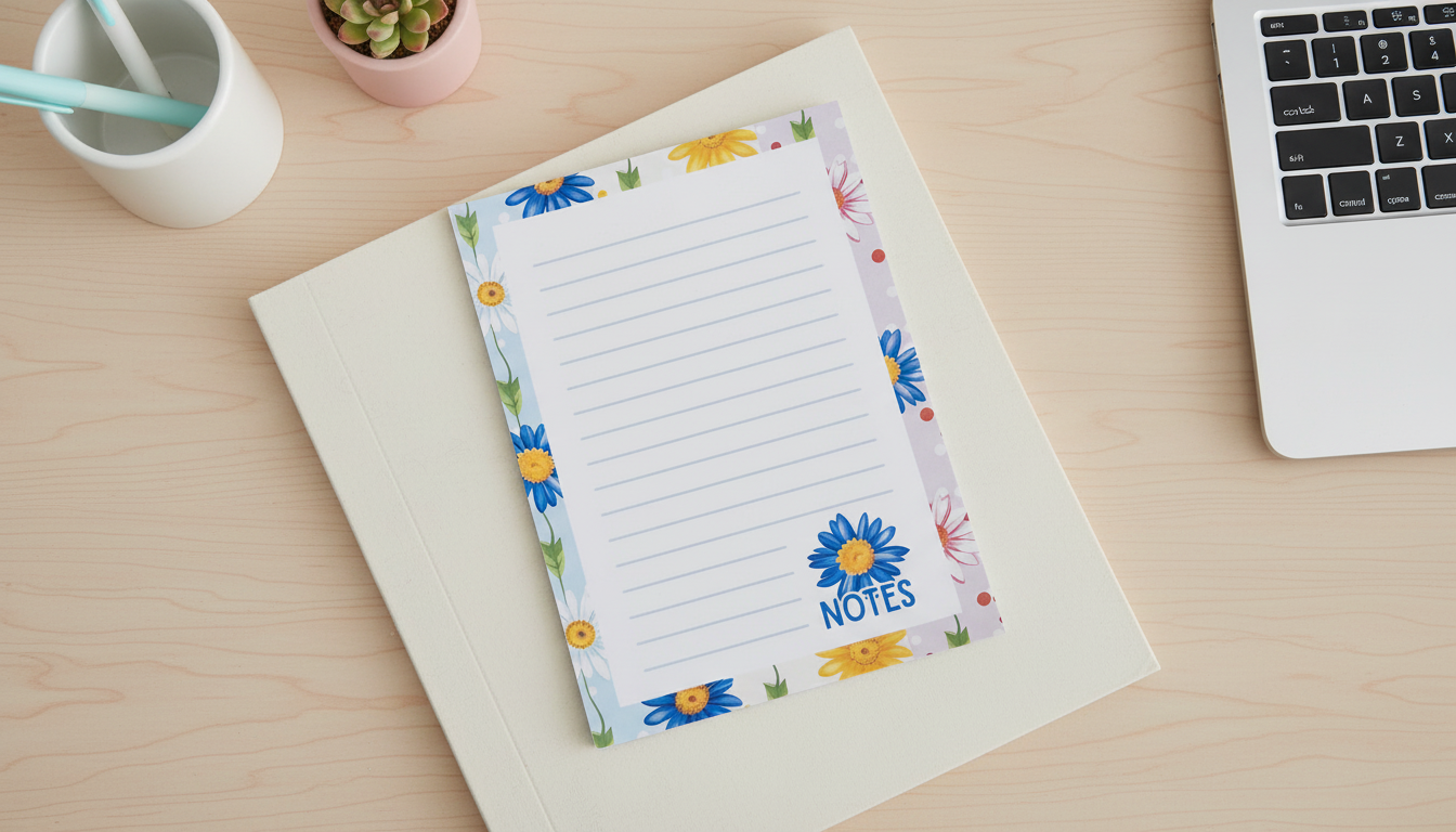 Daisy Daydreams 5x7 Notepad | Floral Note Pad | Spring Stationery