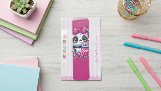 Panda Love Bookmark – Cute Panda Valentine Bookmark