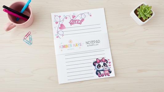 Panda Love Notepad – Cute Panda Valentine & Everyday Notes
