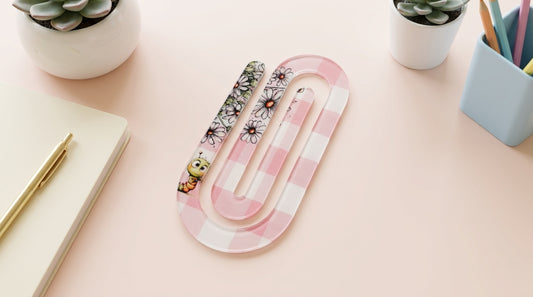 Floral Jumbo Paper Clips 2x4 | Petals and Plans Collection | Cute Daisy Planner Clips Gift for Mom