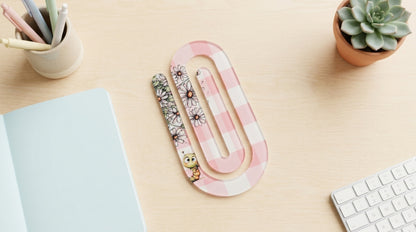 Floral Jumbo Paper Clips 2x4 | Petals and Plans Collection | Cute Daisy Planner Clips Gift for Mom