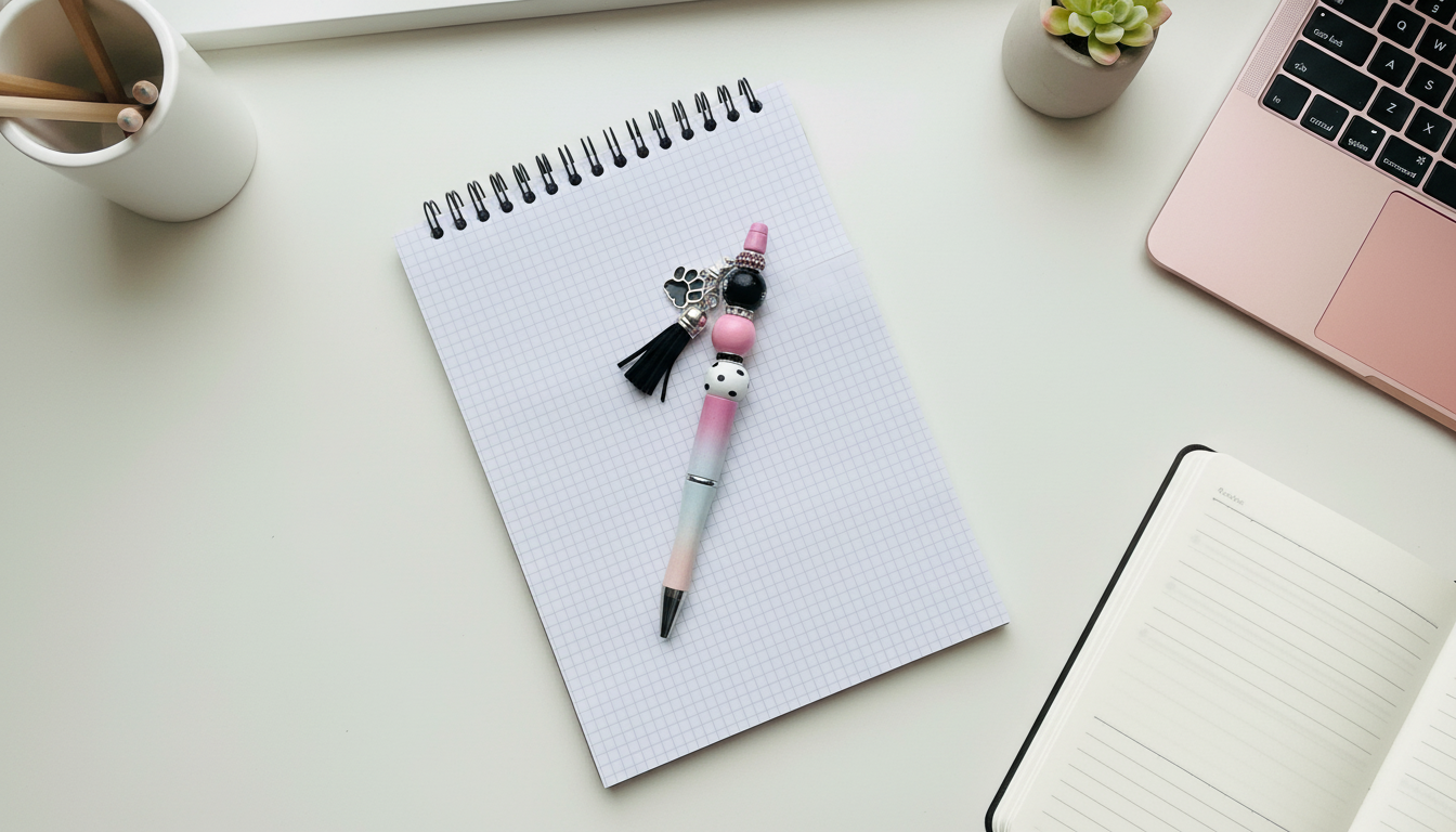 Paw Print Beaded Pen | Pawsitively Pink Collection | Handmade Pet Lover Pen