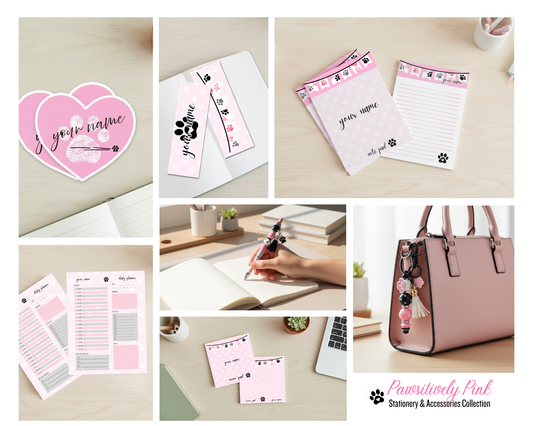 Pawsitively Pink Grab It Bundle | Pet Lover Stationery & Accessories Set