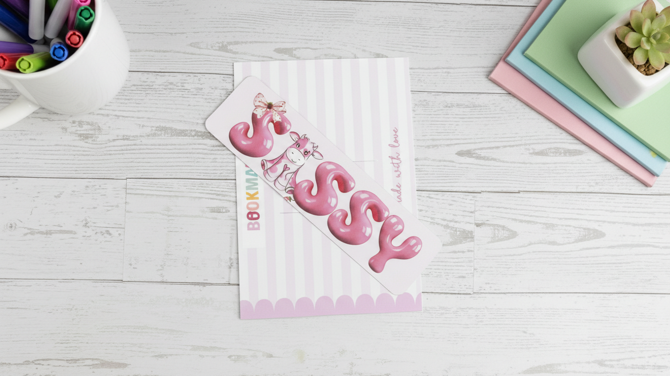 Sassy Cow Bookmark | Cute Valentine Bookmark for Readers