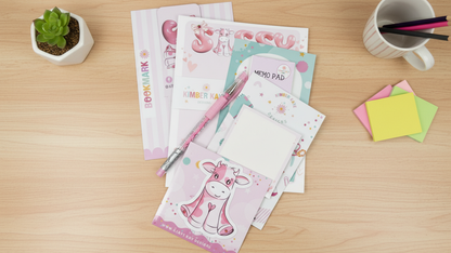 Sassy Grab It Bundle | Cute Cow Valentine Stationery Set