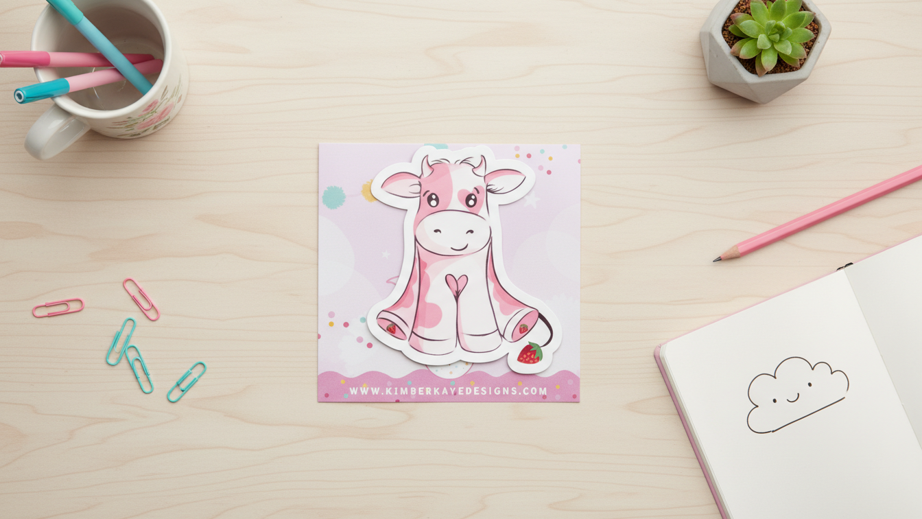 Sassy Cow Sticker | Cute Valentine & Everyday Vinyl Sticker