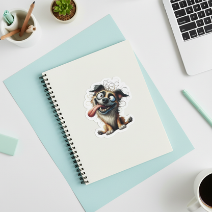 Goofy Pup Polka Dots Sticker