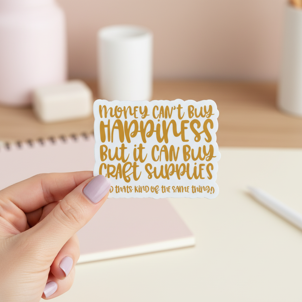 Money Can't Buy Happiness Vinyl Sticker