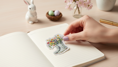 Rain Boots Flower Sticker | Daisy Daydreams Collection | Waterproof Vinyl Sticker 3 Inch | Cute Spring Sticker | Laptop Water Bottle Decal
