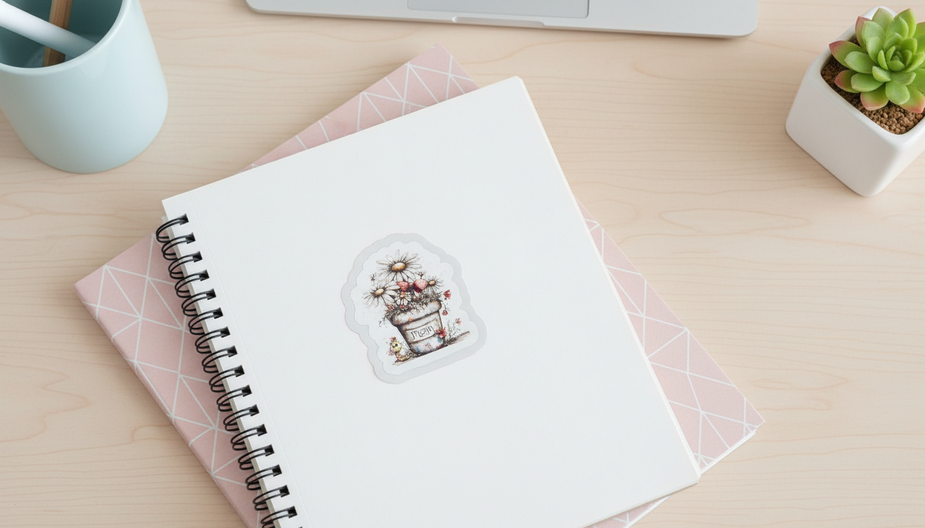 Daisy Bow Mom Sticker | Floral Cottagecore Sticker | Cute Waterproof Vinyl Sticker | Mother’s Day Gift