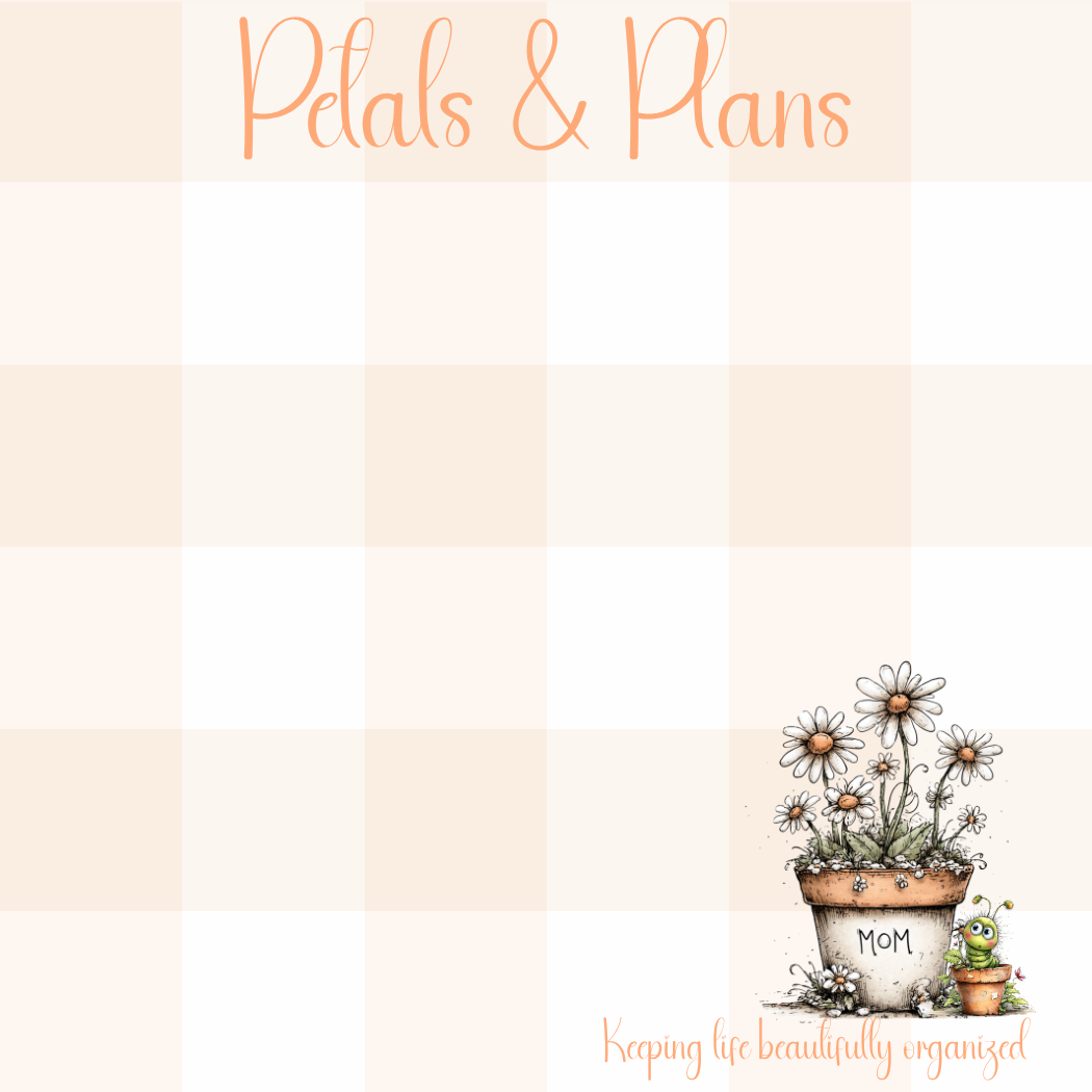 Petals & Plans Sticky Notes | 3x3 Floral Sticky Notes | Cute Memo Notes | Mother’s Day Gift Idea