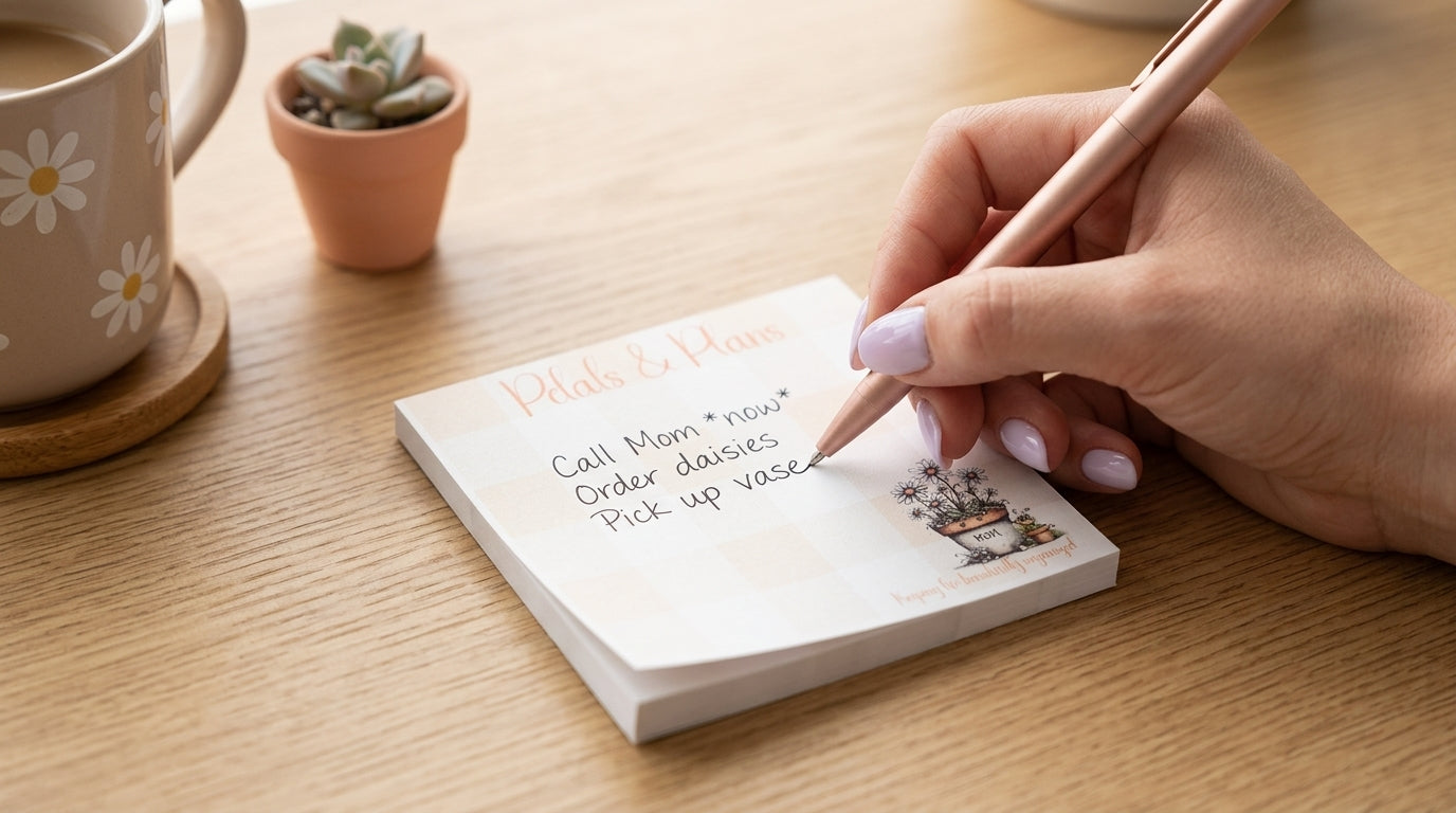 Petals & Plans Sticky Notes | 3x3 Floral Sticky Notes | Cute Memo Notes | Mother’s Day Gift Idea