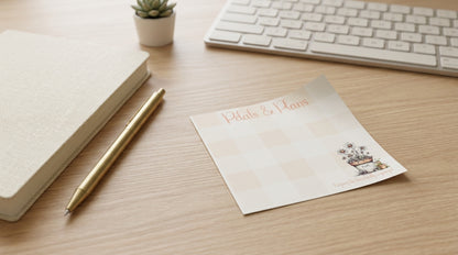 Petals & Plans Sticky Notes | 3x3 Floral Sticky Notes | Cute Memo Notes | Mother’s Day Gift Idea