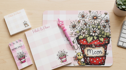 Petals & Plans Sticky Notes | 3x3 Floral Sticky Notes | Cute Memo Notes | Mother’s Day Gift Idea