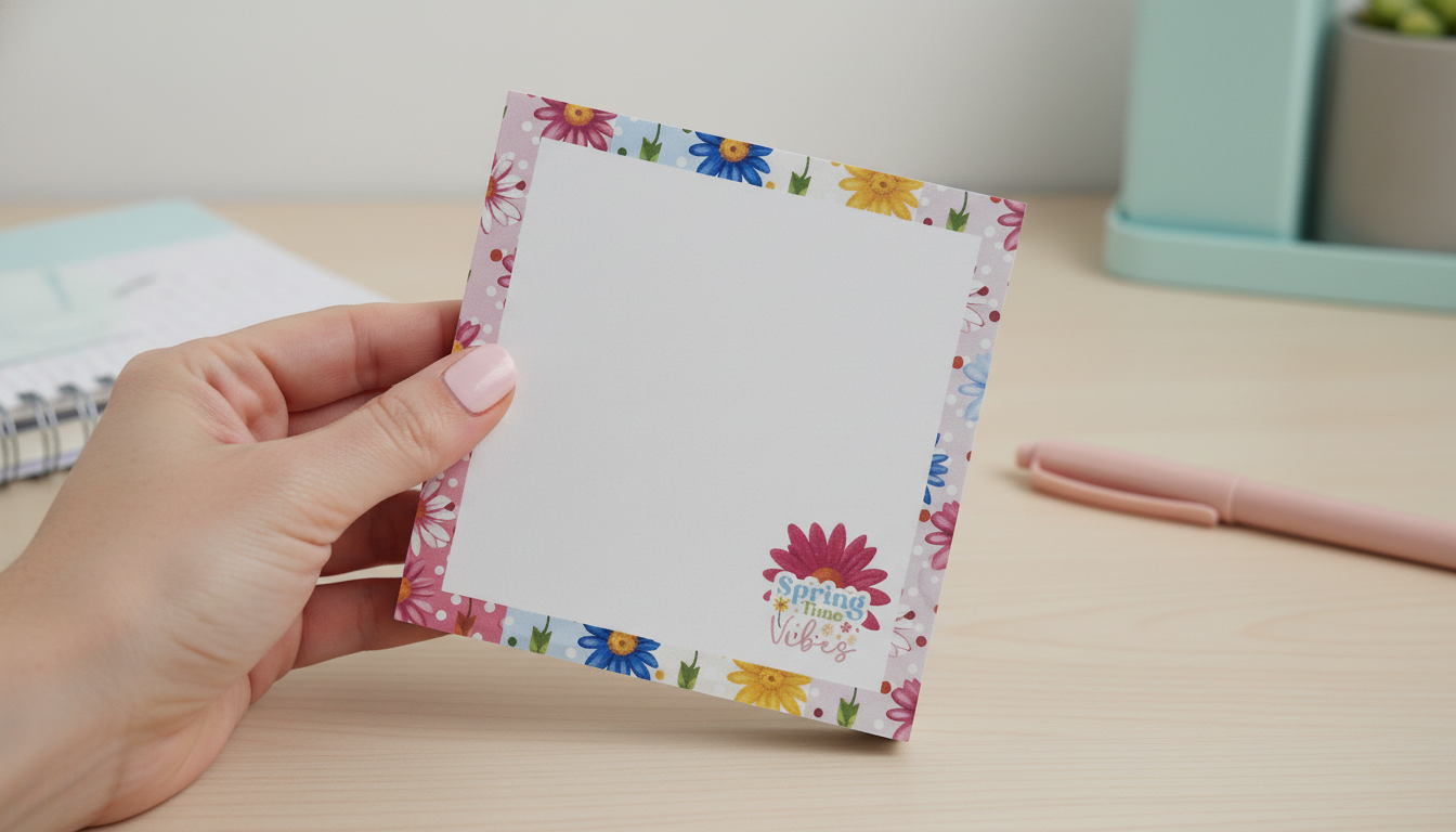 Daisy Daydreams Sticky Notes | Floral Sticky Notes 3x3 | Cute Spring Stationery | Adhesive Notes | Desk Accessories
