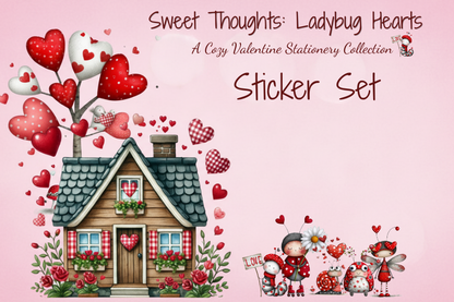 Sweet Thoughts: Ladybug Hearts | Stickers