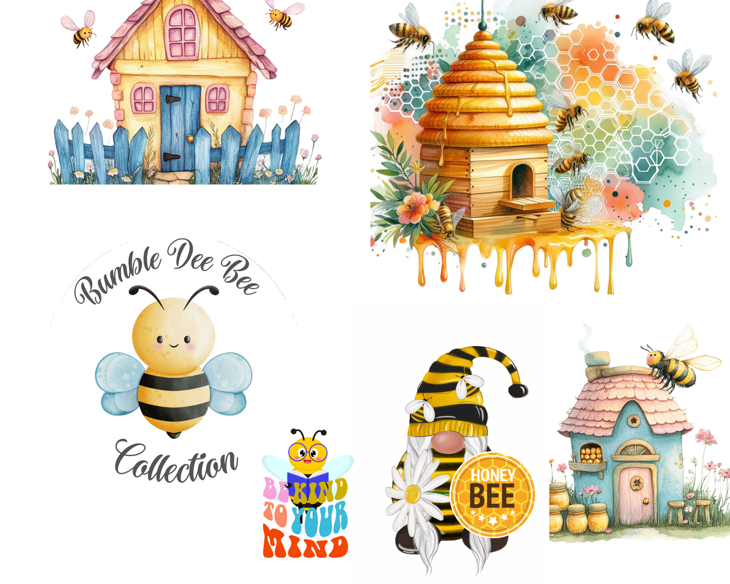 Bumble Dee Bee Sticker Set | Cute Bee Stickers