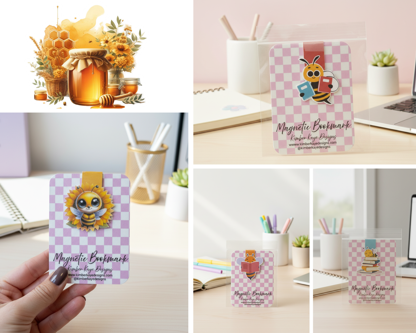 Bumble Dee Bee Magnetic Bookmark Set