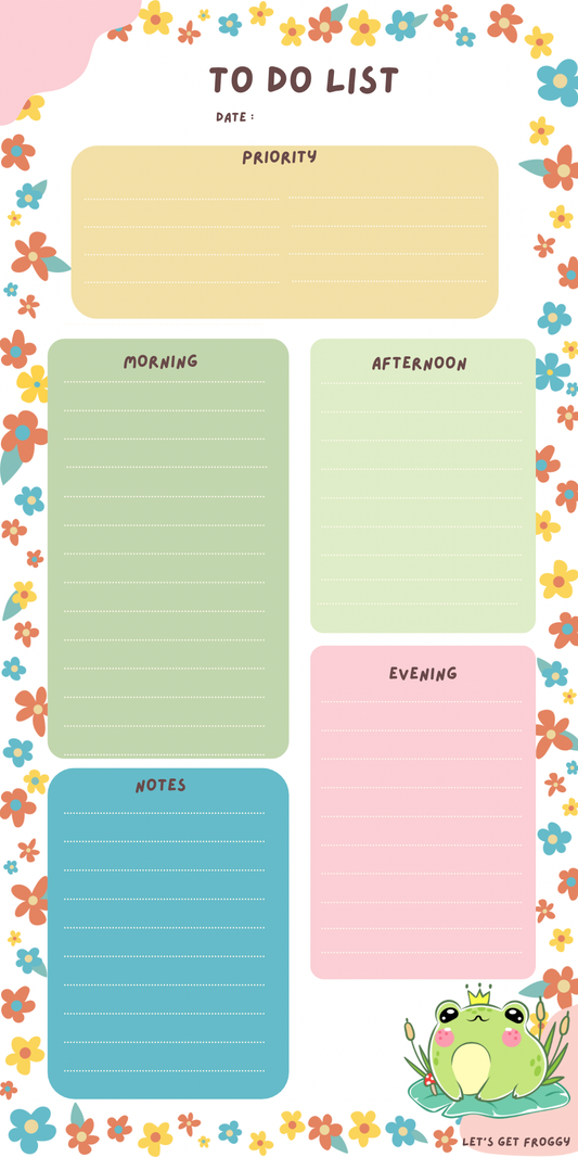 Let’s Get Froggy Daily Planner