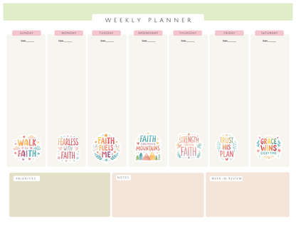 Walk By Faith – Weekly Faith Planner