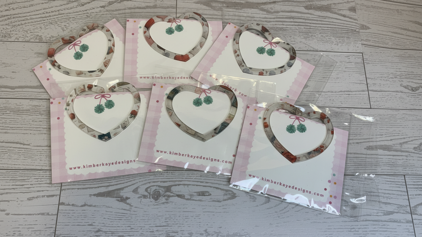 💕 Sublimated Heart Paper Clips