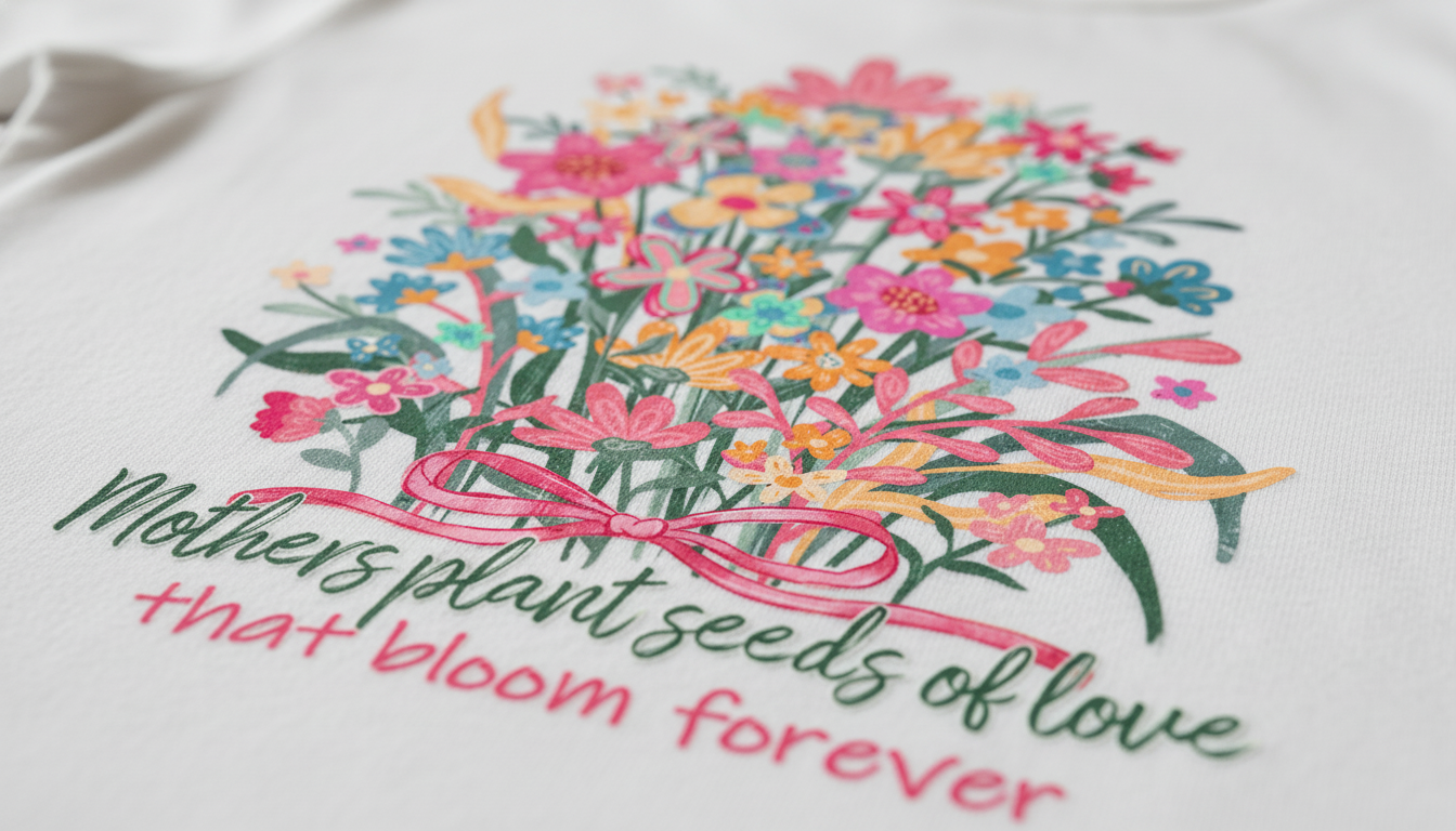 Mother’s Day Floral T-Shirt – Mothers Plant Seeds of Love Shirt – Cute Spring Graphic Tee – Gift for Mom, Grandma – Soft Cottagecore Shirt