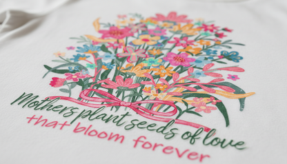 Mother’s Day Floral T-Shirt – Mothers Plant Seeds of Love Shirt – Cute Spring Graphic Tee – Gift for Mom, Grandma – Soft Cottagecore Shirt