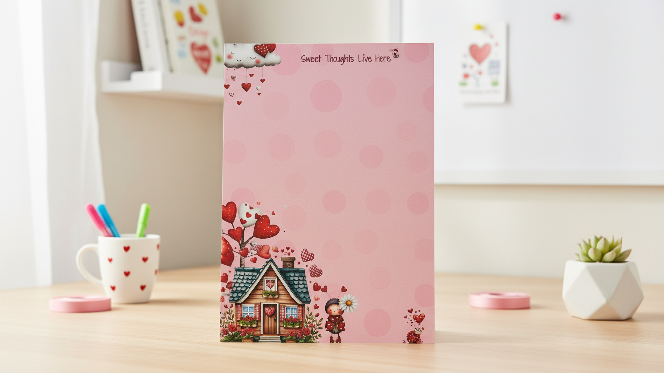 Sweet Thoughts: Ladybug Hearts | Notepad