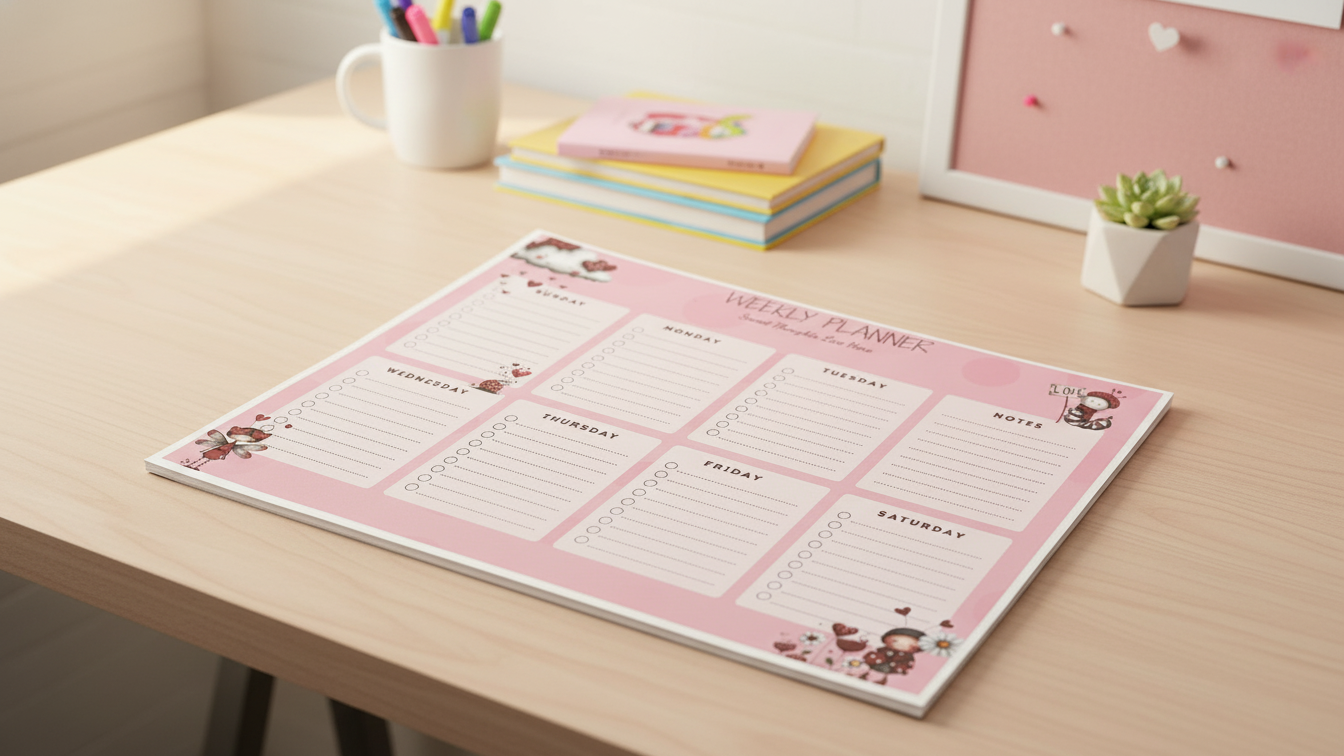 Sweet Thoughts: Ladybug Hearts | Weekly Planner