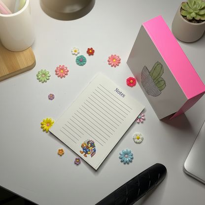 Peace, Love & Liberty Duck Notepad – Cute Americana Stationery