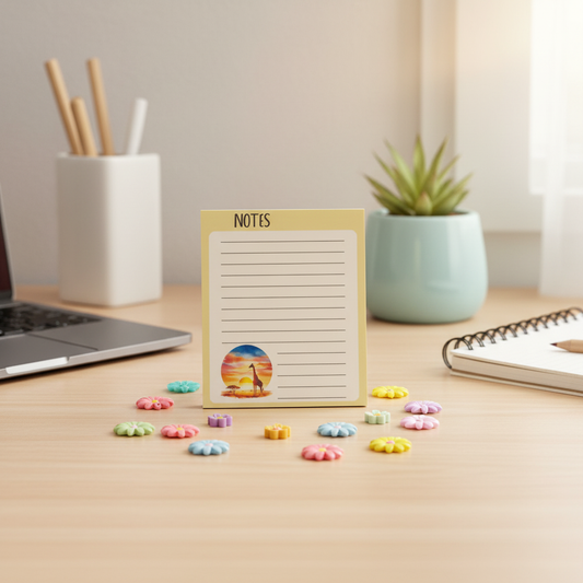 Giraffe at Sunset Notepad | Serene Safari Writing Pad