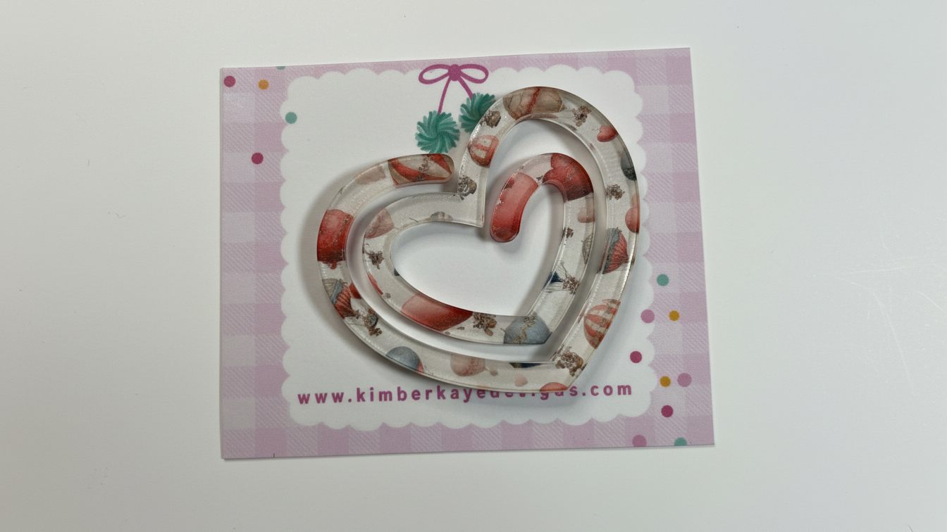 💕 Sublimated Heart Paper Clips