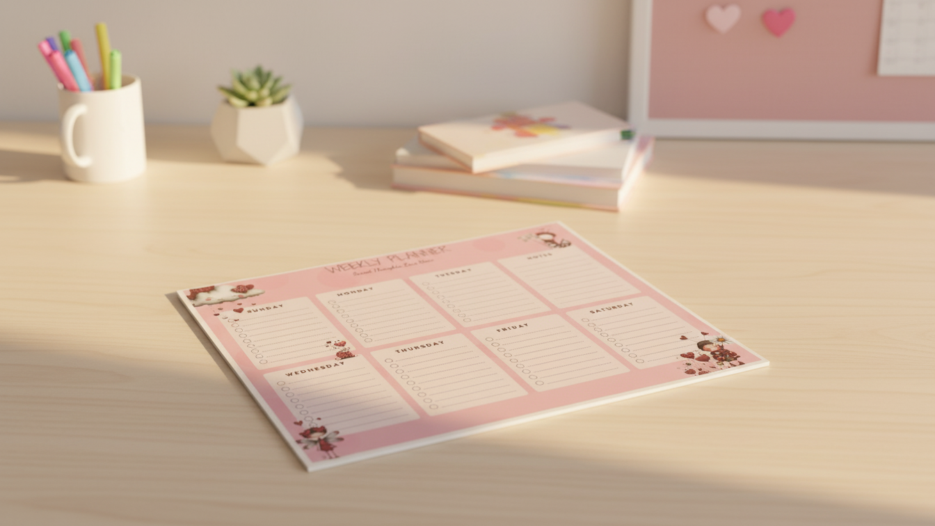 Sweet Thoughts: Ladybug Hearts | Weekly Planner