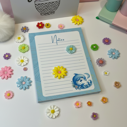 Aquatic Friends Dolphin Notepad – Ocean-Inspired Writing Pad