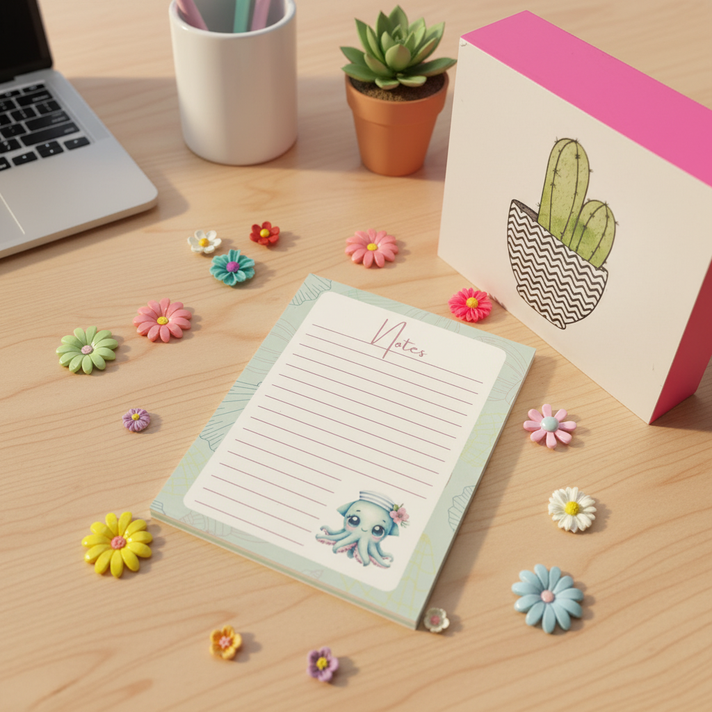 Aquatic Friends Octopus Notepad – Ocean-Inspired Writing Pad