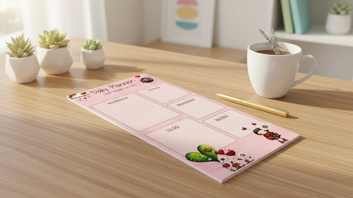 Sweet Thoughts: Ladybug Hearts | Daily Planner