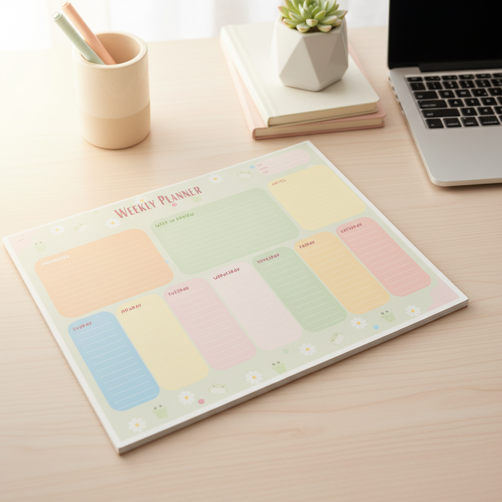 Let’s Get Froggy Weekly Planner Pad