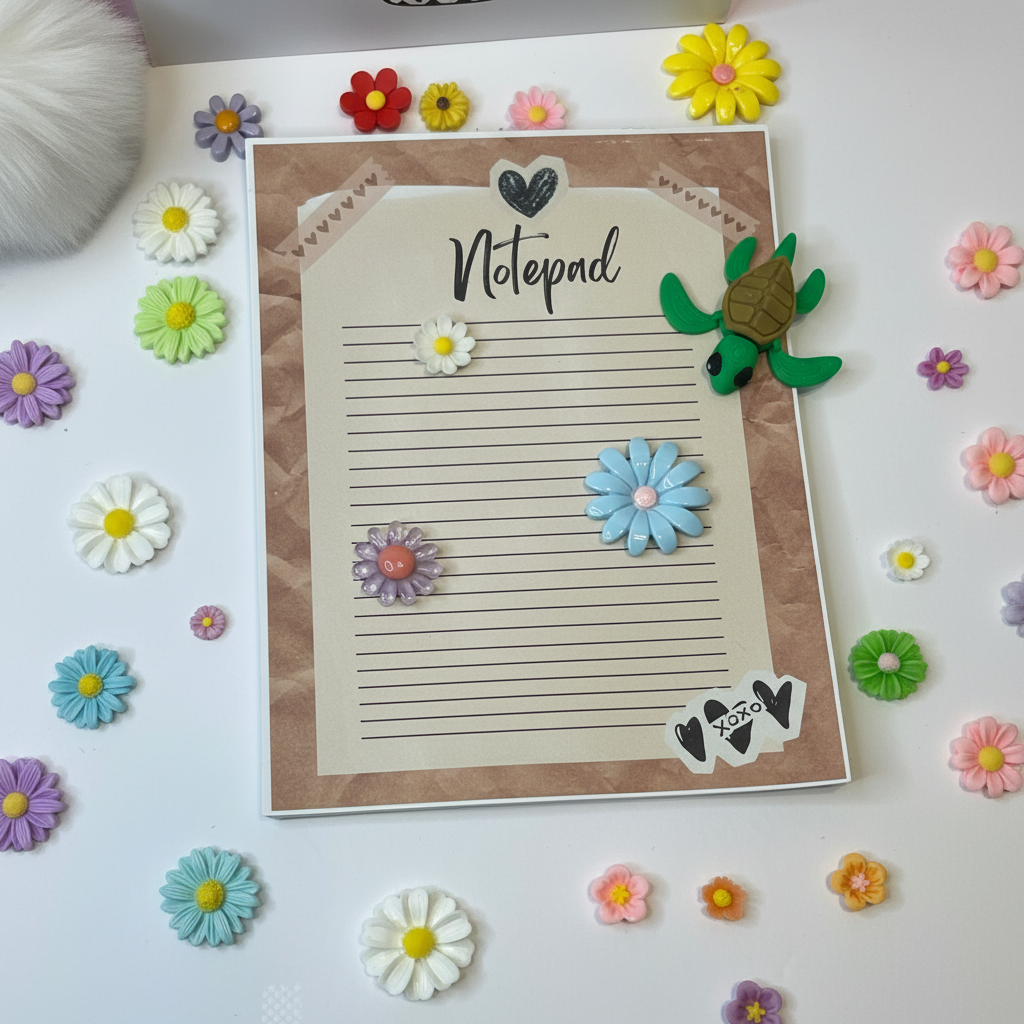 Craft Paper Cat Notepad | Handmade Style Cat Stationery