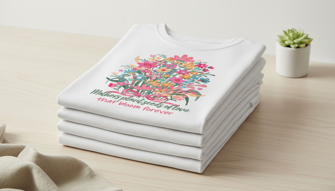 Mother’s Day Floral T-Shirt – Mothers Plant Seeds of Love Shirt – Cute Spring Graphic Tee – Gift for Mom, Grandma – Soft Cottagecore Shirt
