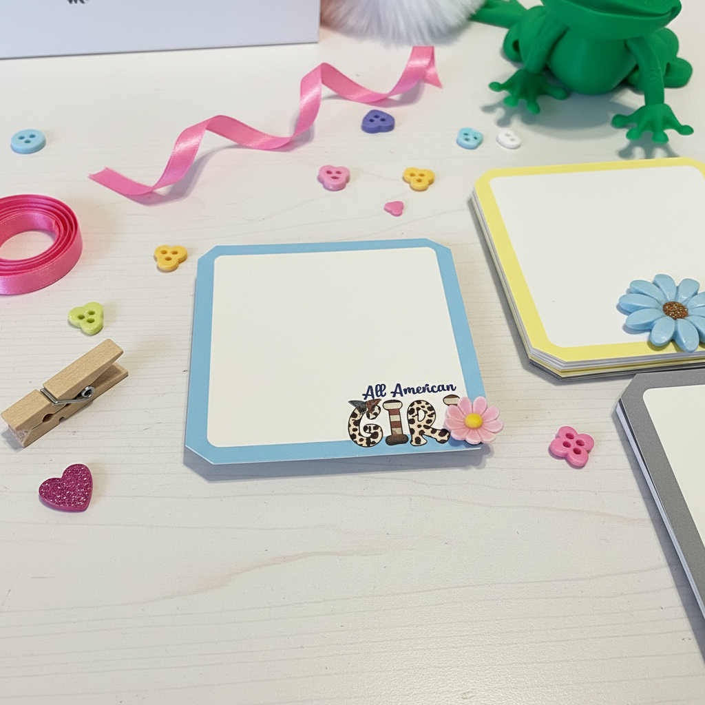 All American Girl Sticky Notes – Bold Americana Stationery