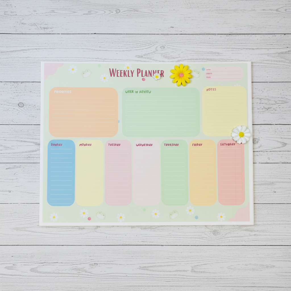 Let’s Get Froggy Weekly Planner Pad