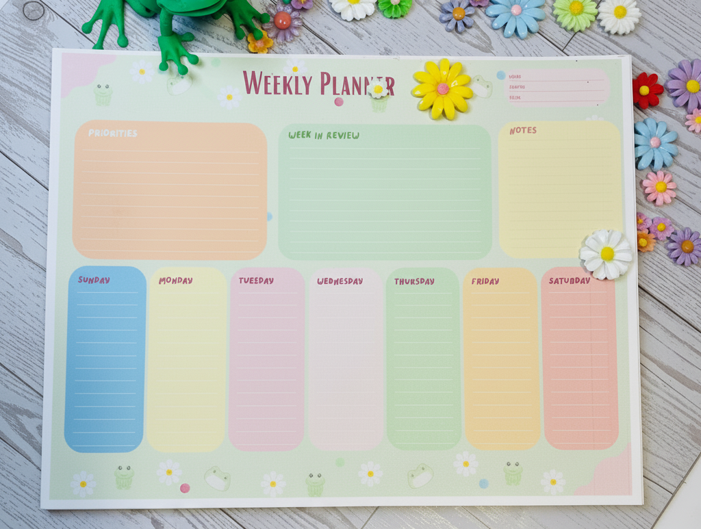 Let’s Get Froggy Weekly Planner Pad