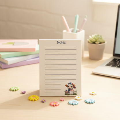 Stars & Stripes Calf Notepad – Cute Americana Stationery