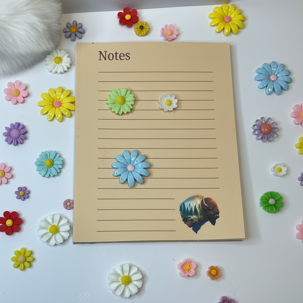 Wandering Pines Buffalo Notepad | Woodland Wildlife Stationery