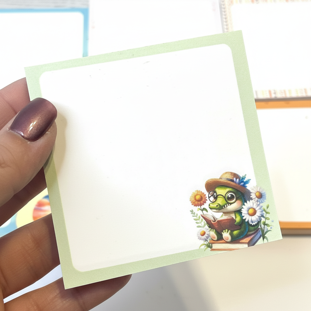 Bookish Gator Sticky Notes – Cute Reading-Themed Stationery