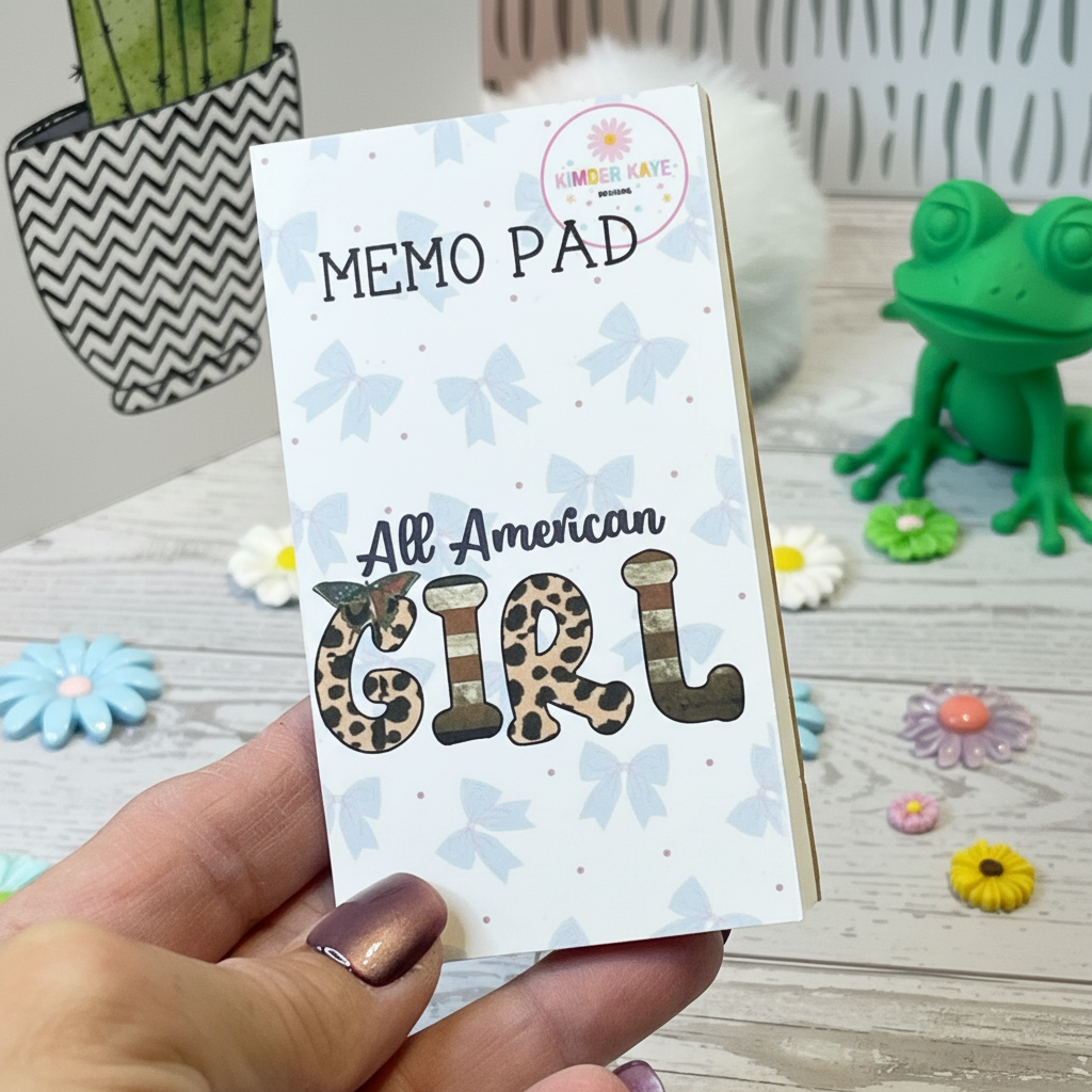 All American Girl Memo Pad – Fun Americana Desk Notes