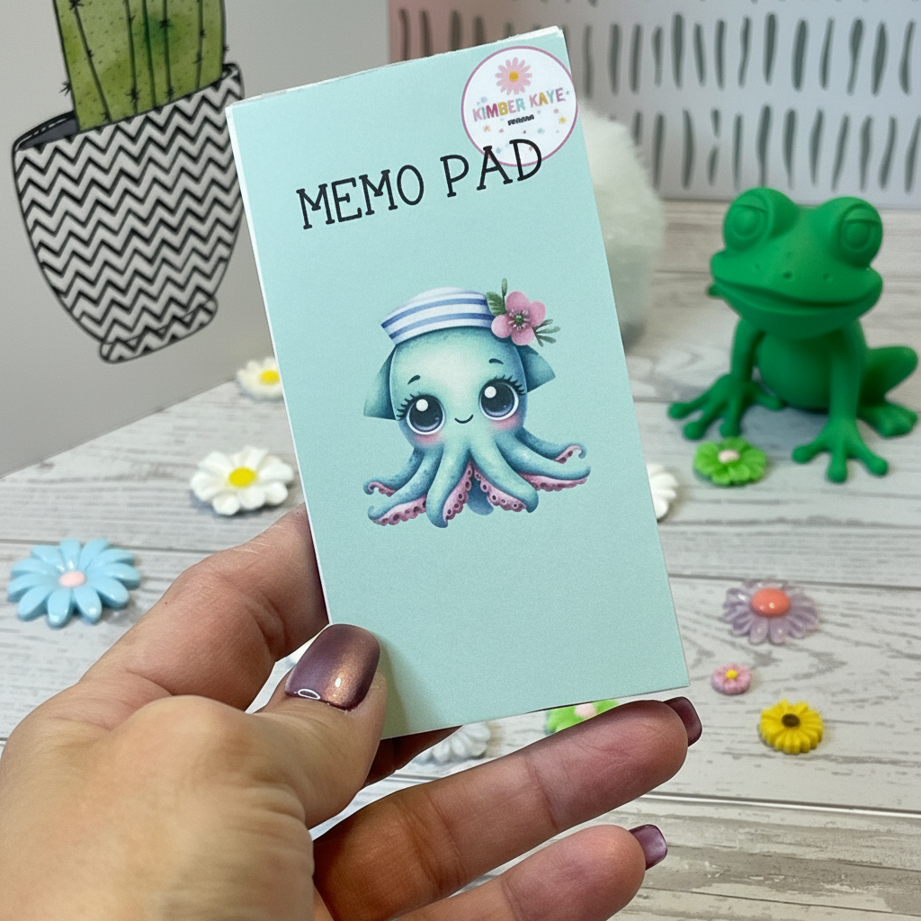 Aquatic Friends Octopus Memo Pad – Cute Ocean-Themed Stationery